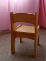 Krzesełko dziecięce drewniane, 21 cm wysokość siedziska. Roz. 0