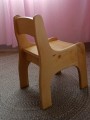 Krzesełko dziecięce drewniane, 31 cm wysokość siedziska. Roz. 2
